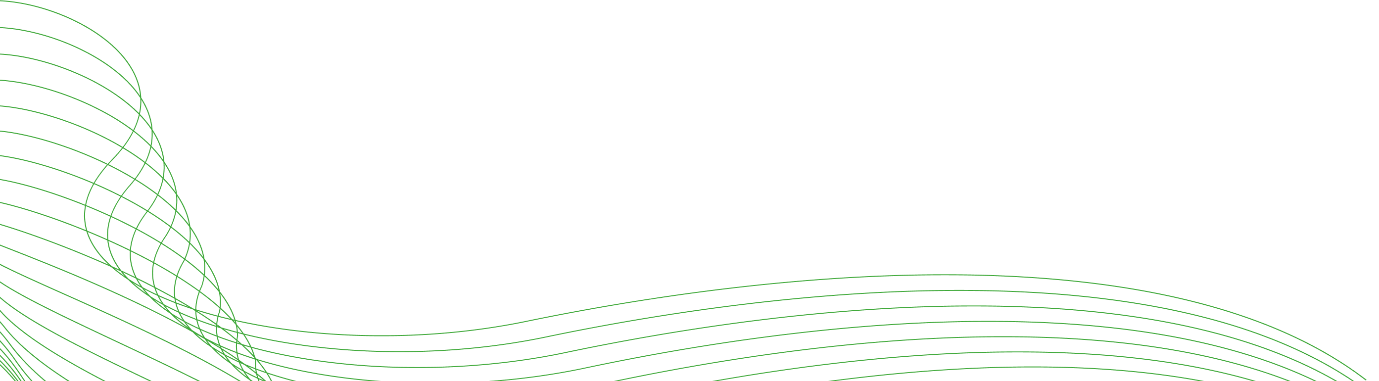 Abstract green curved lines
