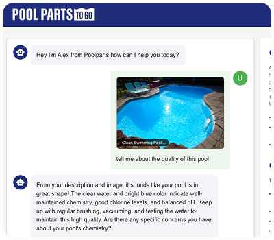 Pool assistant demo screenshot